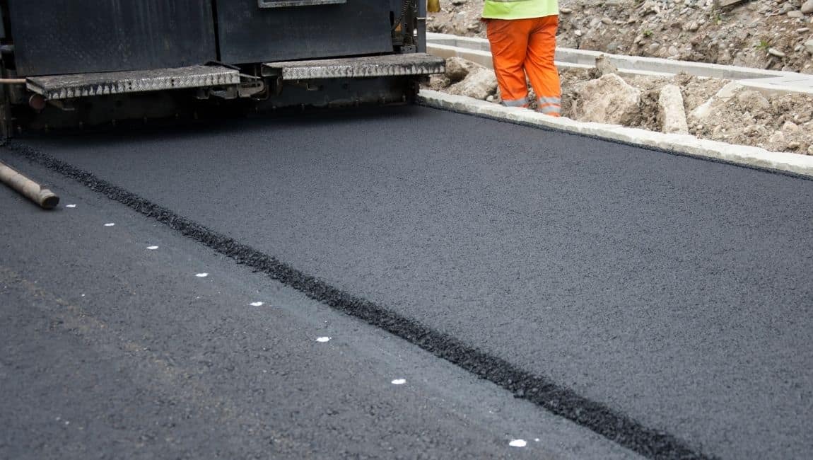 asphalt paving a highway